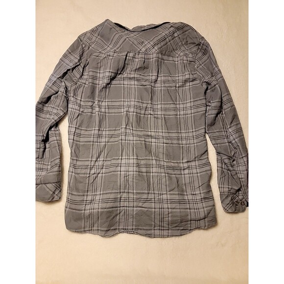 O'Neill Flannel Fleece Button Up Shirt Men's XL Classic Fit Plaid Black Gray - Picture 7 of 9